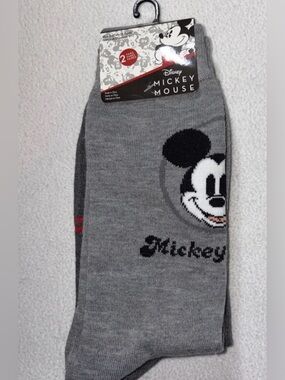 Disney Mickey Mouse Gray  Socks - 2 Pack